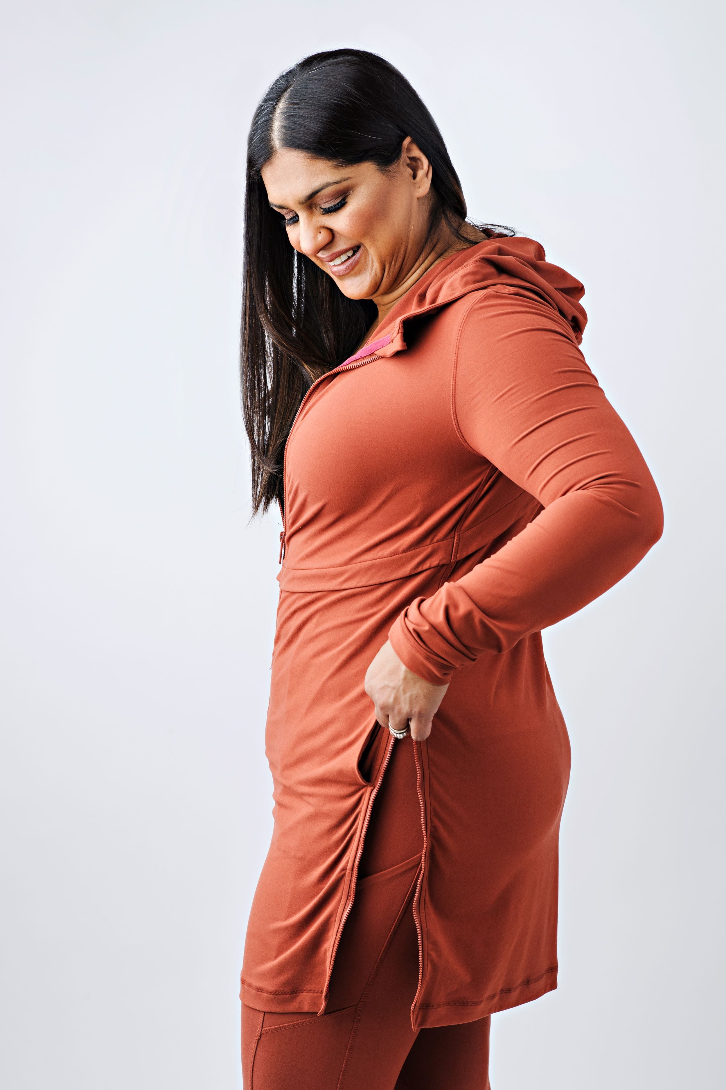 EBW FIT Hooded Zip Tunic Jacket